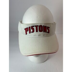 Detroit Pistons NBA Sun Visor Hat White Cotton Associated Premium Corp OSFA